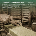 Aloe Vera Soap Bar by Dr. Ancient Natural Care, shown as a rectangular pale green soap bar next to a burlap drawstring bag with a branded paper tag, on a dark green background with promotional text.