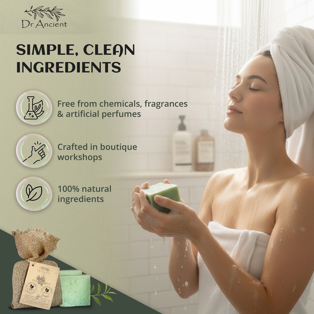 Discover our Tallow & Pure Olive Oil Soap Bar, traditionally kettle-crafted in Antakya with organic tallow and virgin olive oil for gentle cleansing, deep hydration, and nourished skin.